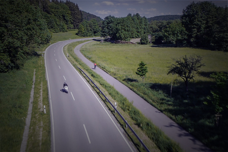 Outdoor Luftbildaufnahme für eine Filmproduktion