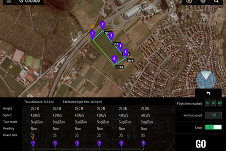 Bild von der Waypoint-Navigation für unsere Mikrokopter